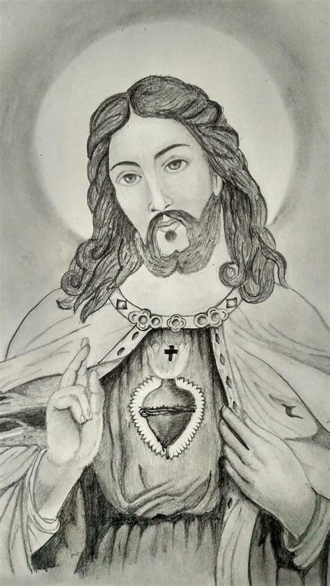 Jesus Christ Drawing Jesus Pencil Sketch Portrait Sketch Hd Phone
