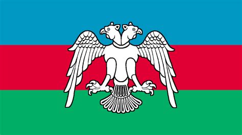 Azerbaijan Flag With Seljuk Eagle By Me Rvexillology