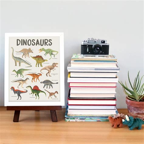 Dinosaur Print Dinosaur Poster Dinosaur Wall Art Dino Print Etsy