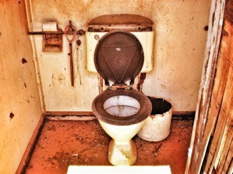 Red Dirt Covered Bathroom In Australias Outback Photorator