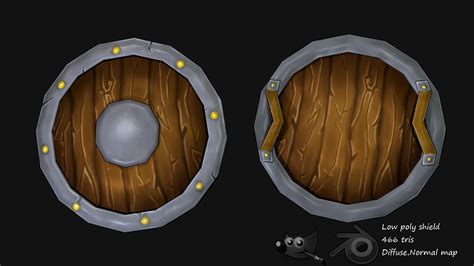 Hand Painted Shield Finished Projects Blender Artists Community