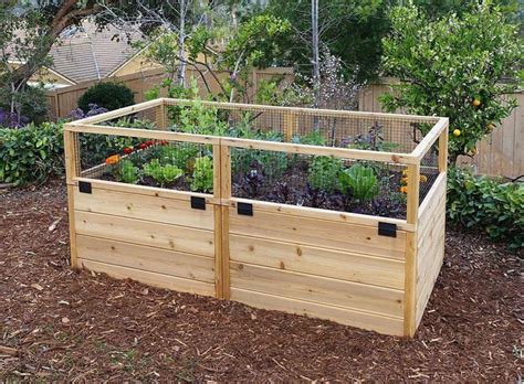 3 X 6 Raised Garden Bed With Hinged Fencing Vegetable Garden Raised
