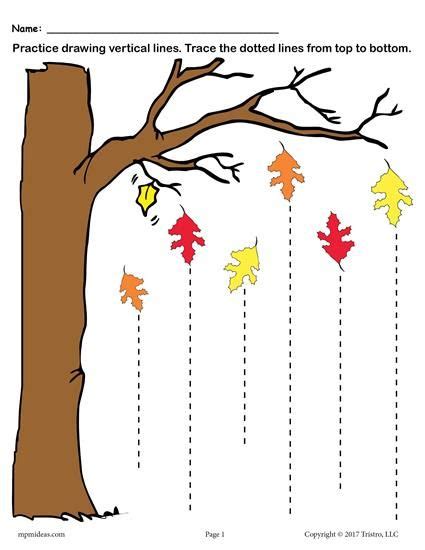 Elementary school teachers can have students practice their handwriting with this template. Printable Fall Line Tracing Worksheets! | Line tracing ...