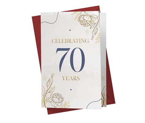 Buy 70th Birthday Card For Him Her 70th Anniversary Card For Dad Mom 70 Years Old Birthday