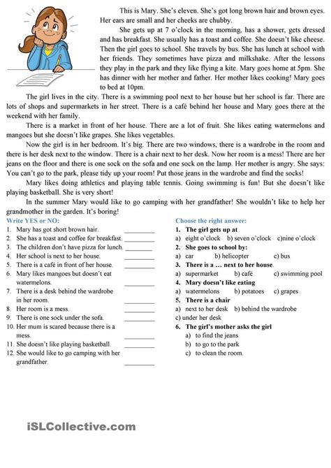 Hello teachers, today share reading comprehension worksheets for teachers and students, on our website you will find short english readings, very practical for learning the language. reading comprehension | Reading comprehension worksheets ...
