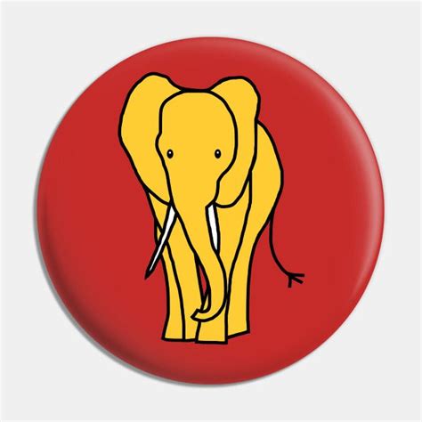 Yellow Elephant By Ellenhenryart Elephant Pin Elephant Red Design