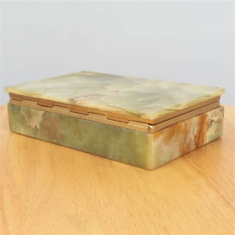 Marble Onyx Stone Hinged Lid Box Vintage Solid Marble Etsy