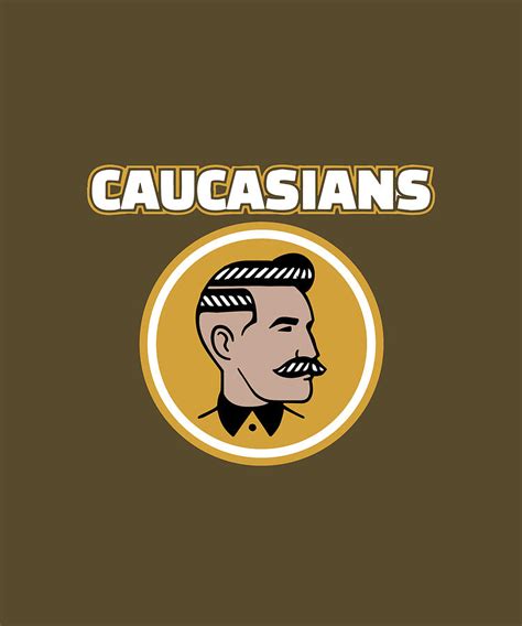 Caucasians Funny Vintage Caucasians Pride Offensive Dad Digital Art By
