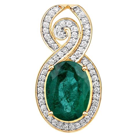 400 Carat Brazilian Emerald And White Diamond 18 Karat Yellow Gold