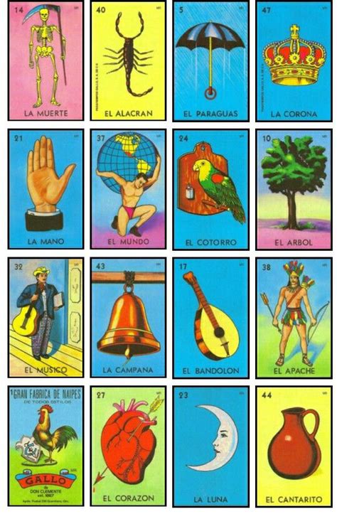 Loteria Cards Deck Printable Printable Word Searches