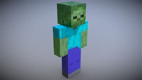 Minecraft Zombie Download Free 3d Model By Vincent Yanez