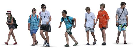 seven cut out children walking - VIShopper