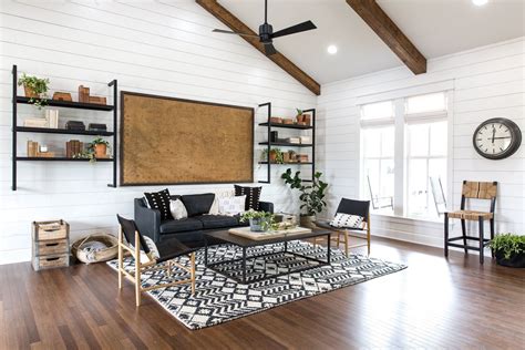 The History Of Shiplap Plank And Mill Farm House Living Room Living Room Joanna Gaines