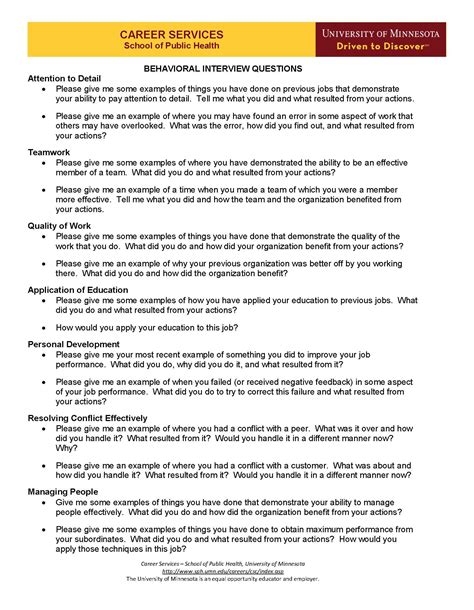 Behavioral Based Interview Questions Leadership Star Interview Questions
