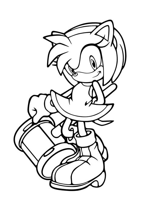 Sonic Amy Rose Para Colorir Imprimir Desenhos