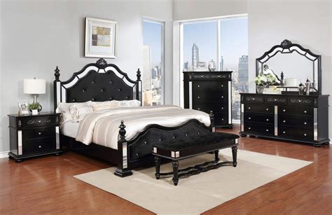 Queen bedroom set for sale. Elegant Black Bedroom Set | Bedroom Furniture Sets