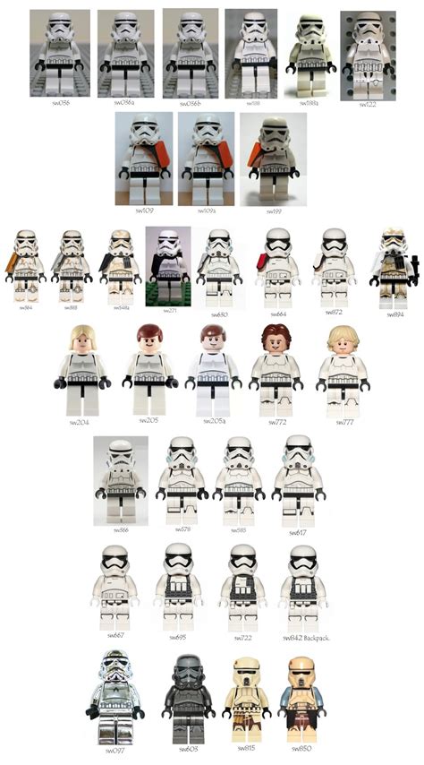 Compilation List Of Lego Stormtroopers Ever Released Since 2001