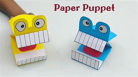 How To Make Easy Paper Puppet Toy For Kids Nursery Craft Ideas