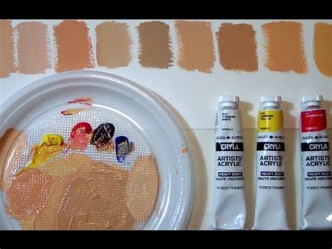Discover the flexibility of acrylic paints. (43) FIFTY SHADES OF...SKIN - How to mix CAUCASIAN flesh ...
