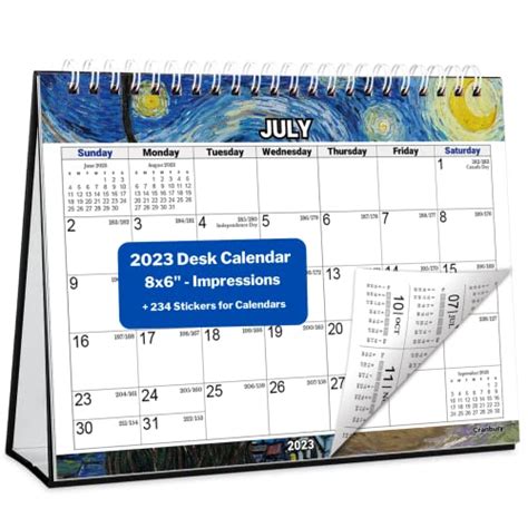 Cranbury Small Desk Calendar 2023 8x6 Impressions Use Standing
