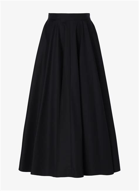 Womens Skirt Gabardine De Coton Black AlaÏa Us