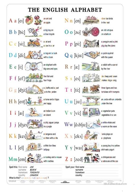 Alphabet English Esl Worksheets For Distance Learning And Physical