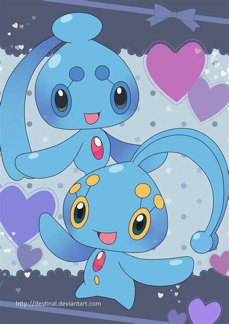 Manaphy And Phione Poster By Crystal Ribbon On Deviantart Cute