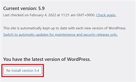 How To Check And Upgrade Your Wordpress Version Easy Guide