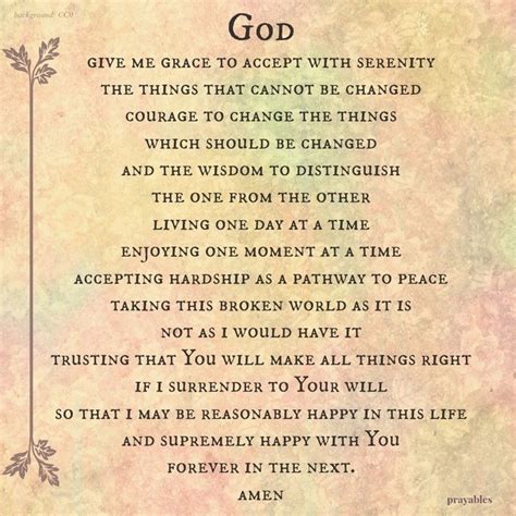 Serenity Prayer Courageous Christian Father Full Serenity Prayer