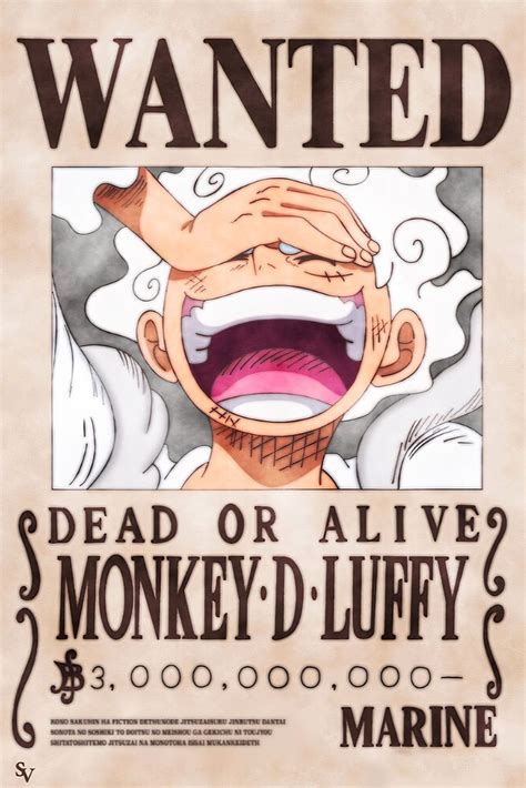 Luffy Wanted Bounty Luffy Monkey D Luffy One Piece Bounties