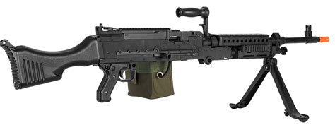 Lancer Tactical M240 Bravo Airsoft Lmg Aeg Black Low Price Of 50915