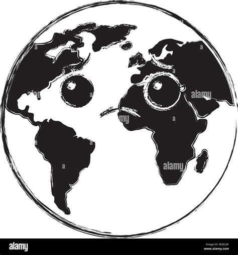 Cartoon Earth Globe Planet Sad Character Stock Vector Image And Art Alamy