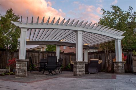 Arched Pergola Retractable Canopy Burlington Ontario Traditional
