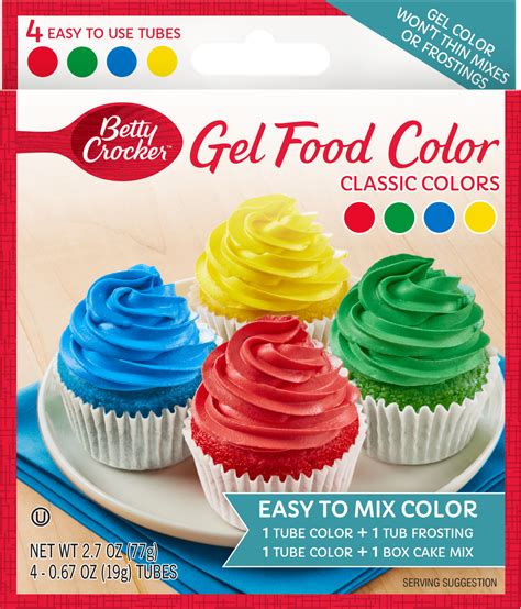Betty Crocker Decorating Gel Food Color In Classic Colors 27 Oz