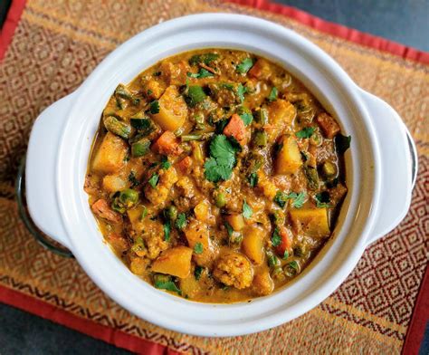Mix Veg Recipe Restaurant Style Mixed Vegetable Curry Vegecravings