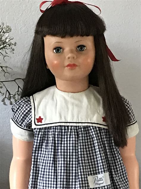Beautiful 1959 60 Black Cherry Hair Blue Eyed Patti Playpal Doll