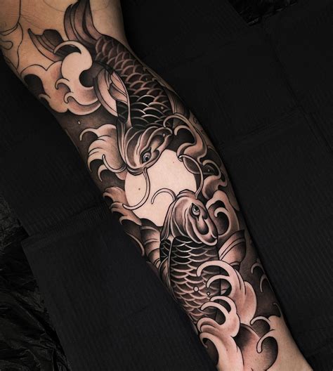 Top 73 Koi Fish Tattoo Black And Grey Latest Incdgdbentre