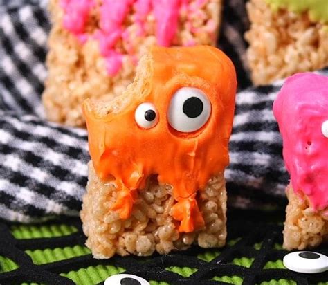 Yummy Rice Krispie Treat Monsters Afternoon Baking With Grandma
