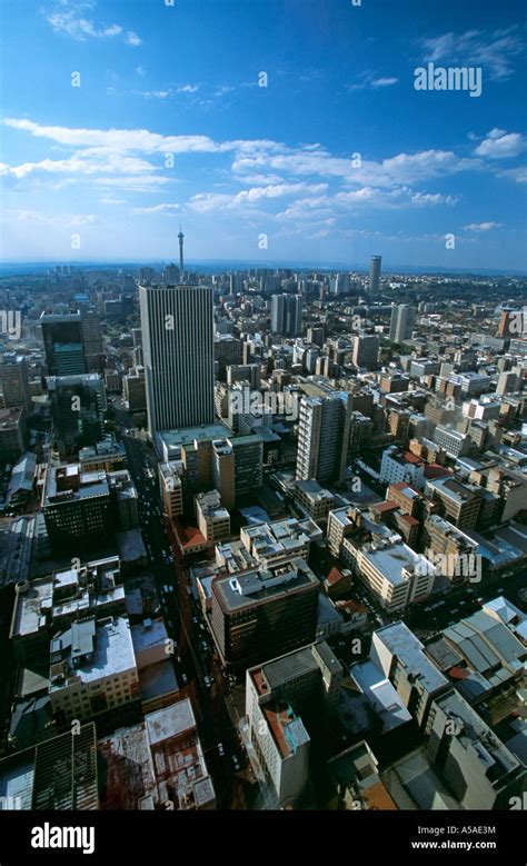 An Aerial View Of The City Of Johannesburg South Africa Stock Photo Alamy