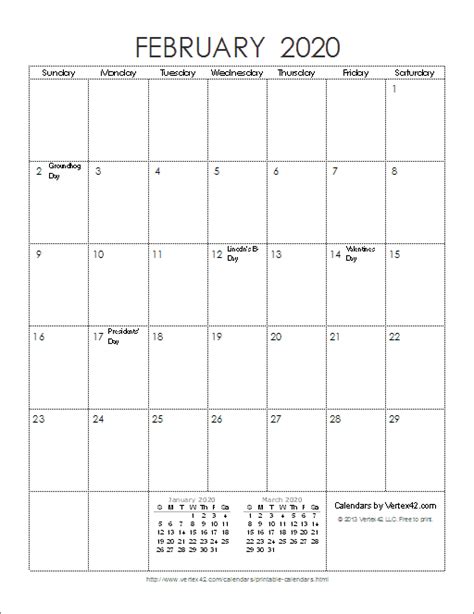 Blank Calendar Template Free Printable Blank Calendars By Vertex42 12