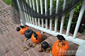 Halloween Front Porch Decoration With Black Crows