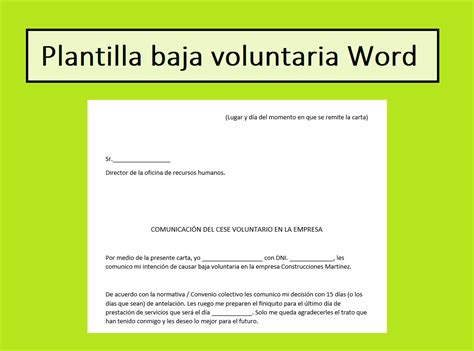 Modelo Carta Baja Voluntaria Sin Preaviso Word Modelo De Informe Hot Sex Picture