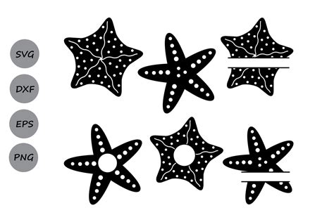 Starfish SVG, Starfish Monogram SVG, Star Fish Svg Cut Files, Starfish