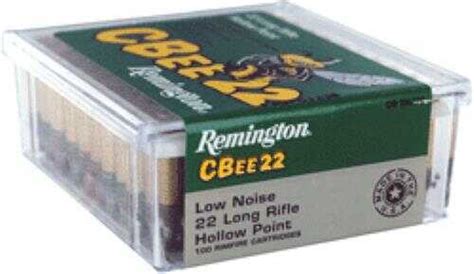 remington cbee 22lr low noise 33 grains hp 100 rounds ammunition cb