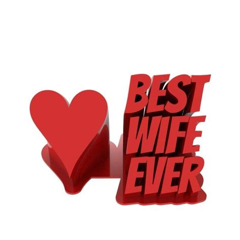 best wife ever t for wife 3d model 3d printable cgtrader