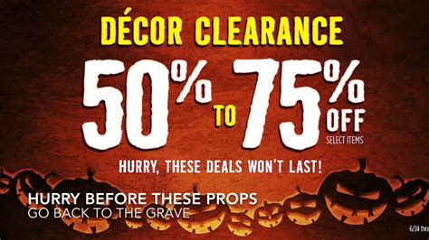 Spirit Halloween Decor Clearance Sale Huge Savings 50 75 Off Youtube