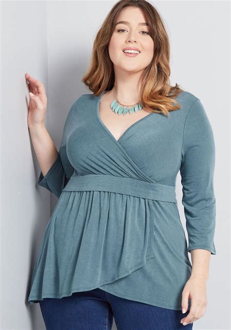 Drape From The Norm Knit Top Plus Size Outfits Plus Size Tops