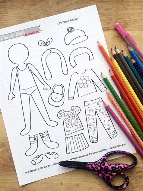 To me it's about how it feels when you touch yourself. Printable Paper Doll and Kids Activity | Paper dolls diy ...