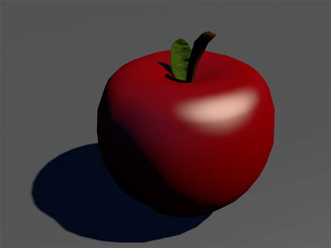 Low Poly Apple Free 3d Model Cgtrader