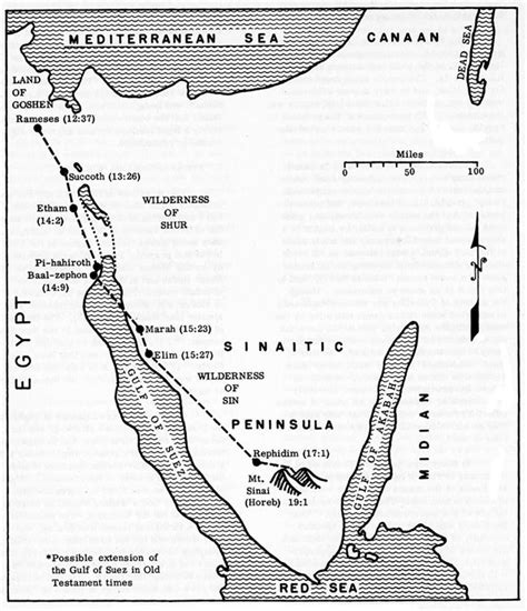 Map Of The Sinai Peninsula Bible History Online